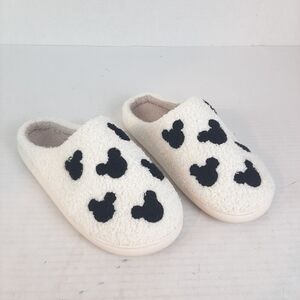 🔥Disney Black And White Mickey Mouse House Slippers Size 42-43